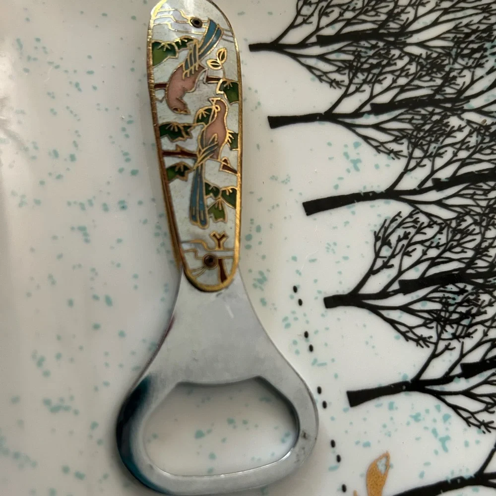 Vintage Cloisonné Bottle Opener